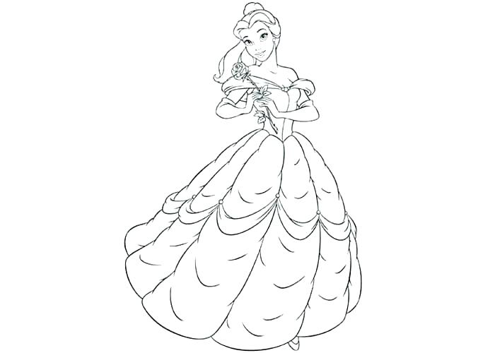 700x500 Belle Coloring Pages Belle Coloring Pages Princess Lovely For Kids