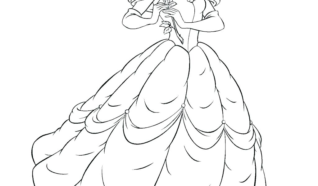 1024x600 Belle Coloring Page
