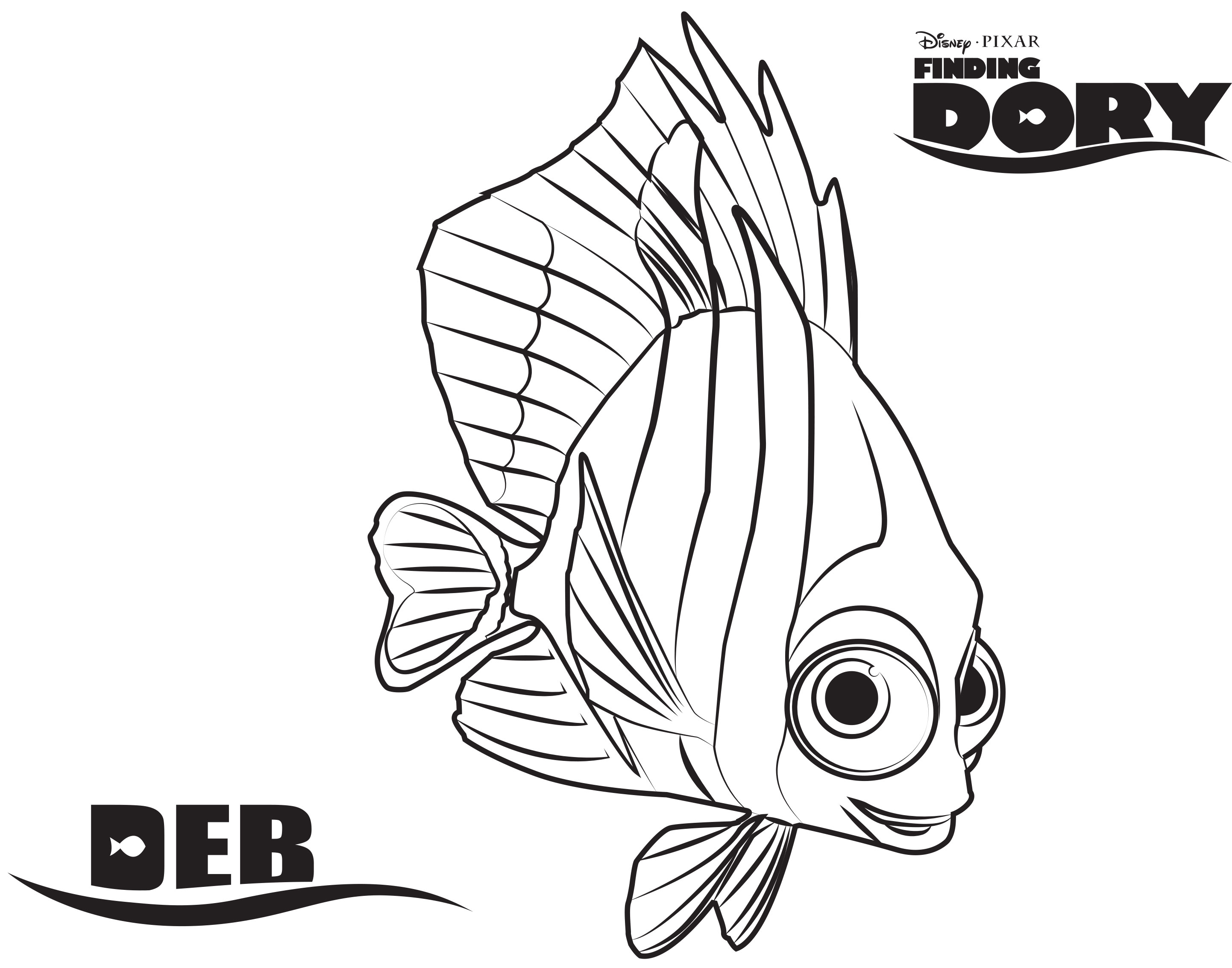 2884x2267 Finding Dory Coloring Pages