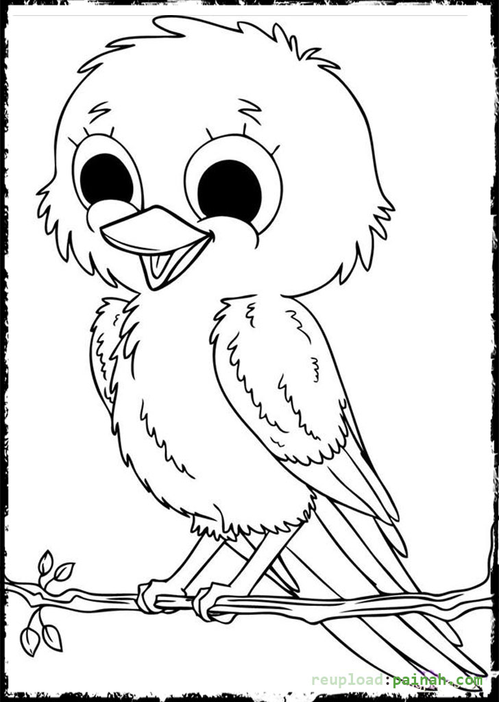 728x1024 Bird Coloring Pages Parent And Baby Bird