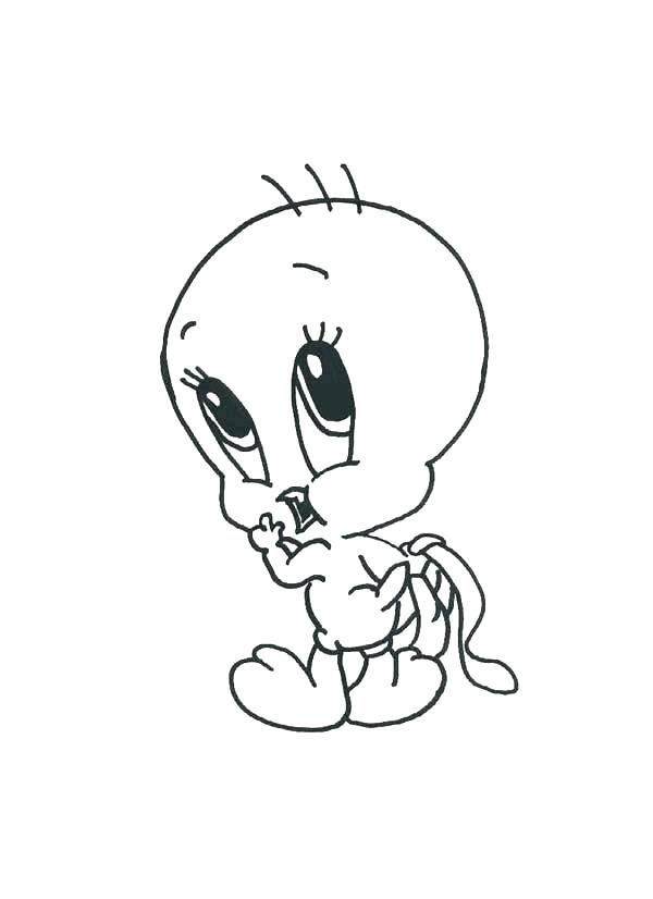 600x826 Tweety Bird Coloring Pages Baby Bird Coloring Pages Coloring Pages