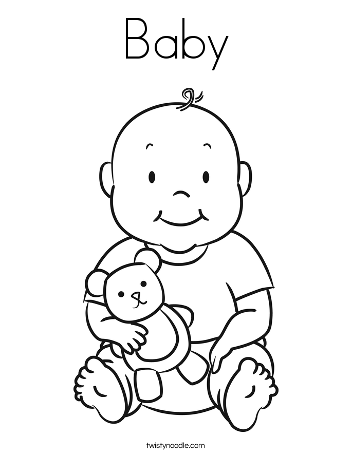 685x886 Baby Coloring Page