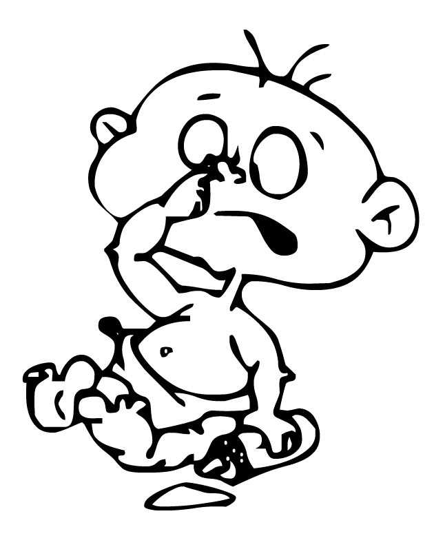 630x810 Printable Baby And Bottle Coloring Page