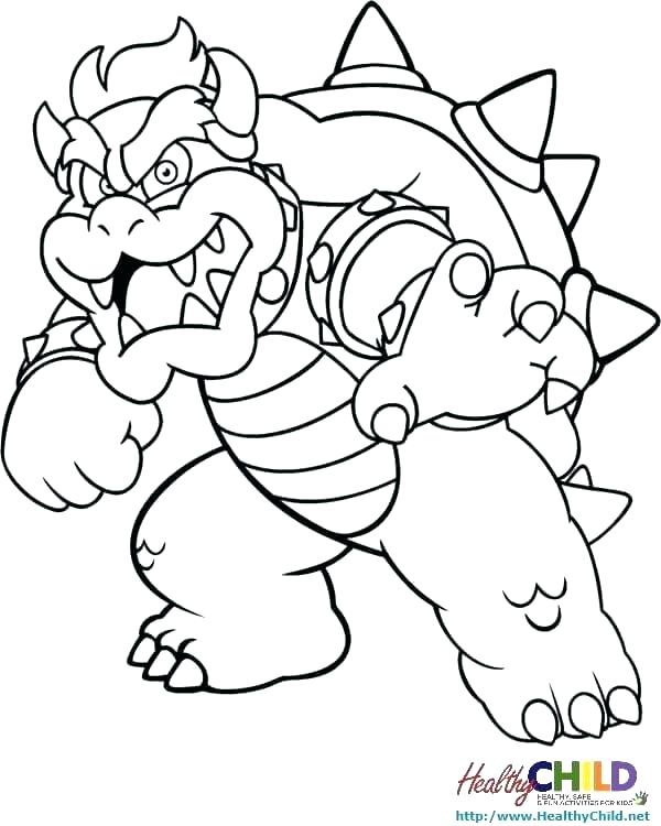 600x750 Bowser Coloring Page Color Page Super Coloring Pages Super