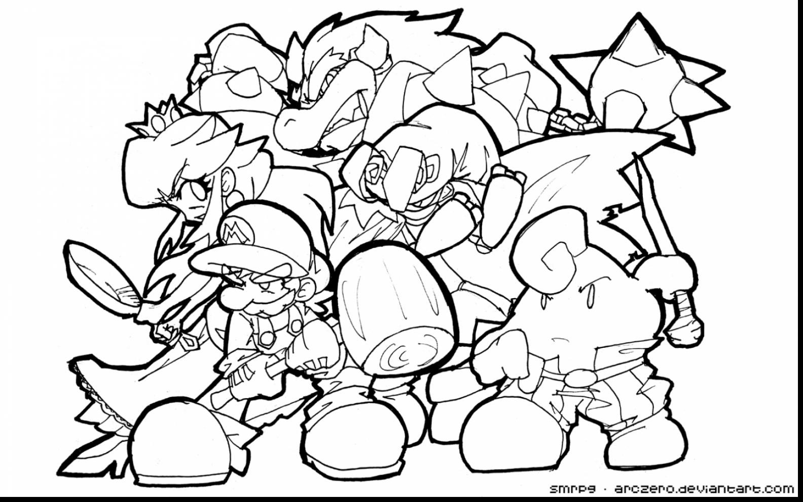 1584x990 Bowser Coloring Pages Printable Image Throughout Page