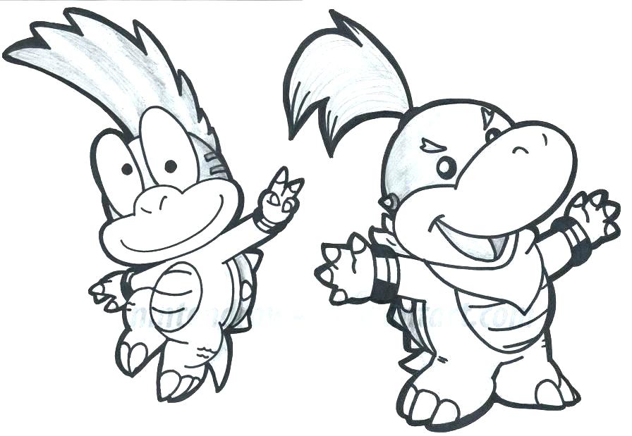 896x619 Bowser Coloring Pages