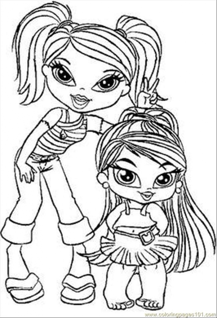 Baby Bratz Coloring Pages at GetDrawings | Free download