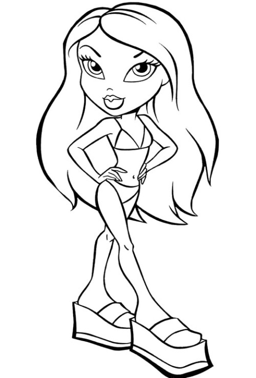 500x737 Free Printable Baby Bratz Coloring Pages Coloring Pages