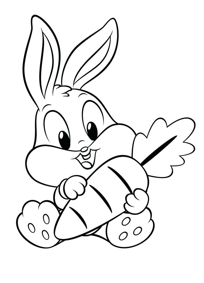 691x960 Best Baby Bugs Bunny Coloring Pages Images On Baby Rabbit Coloring