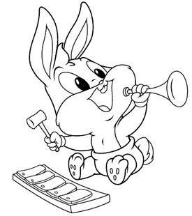 275x310 Cartoon Design Baby Bugs Bunny Coloring Pages