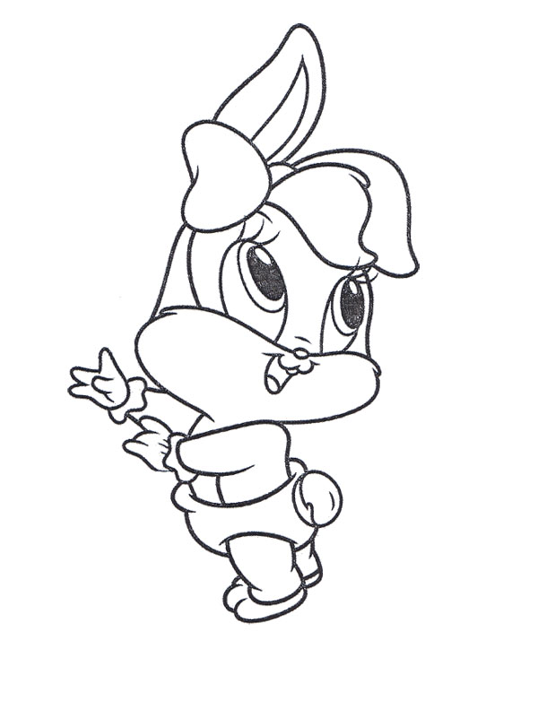 600x800 Baby Girl Bugs Bunny Coloring Page