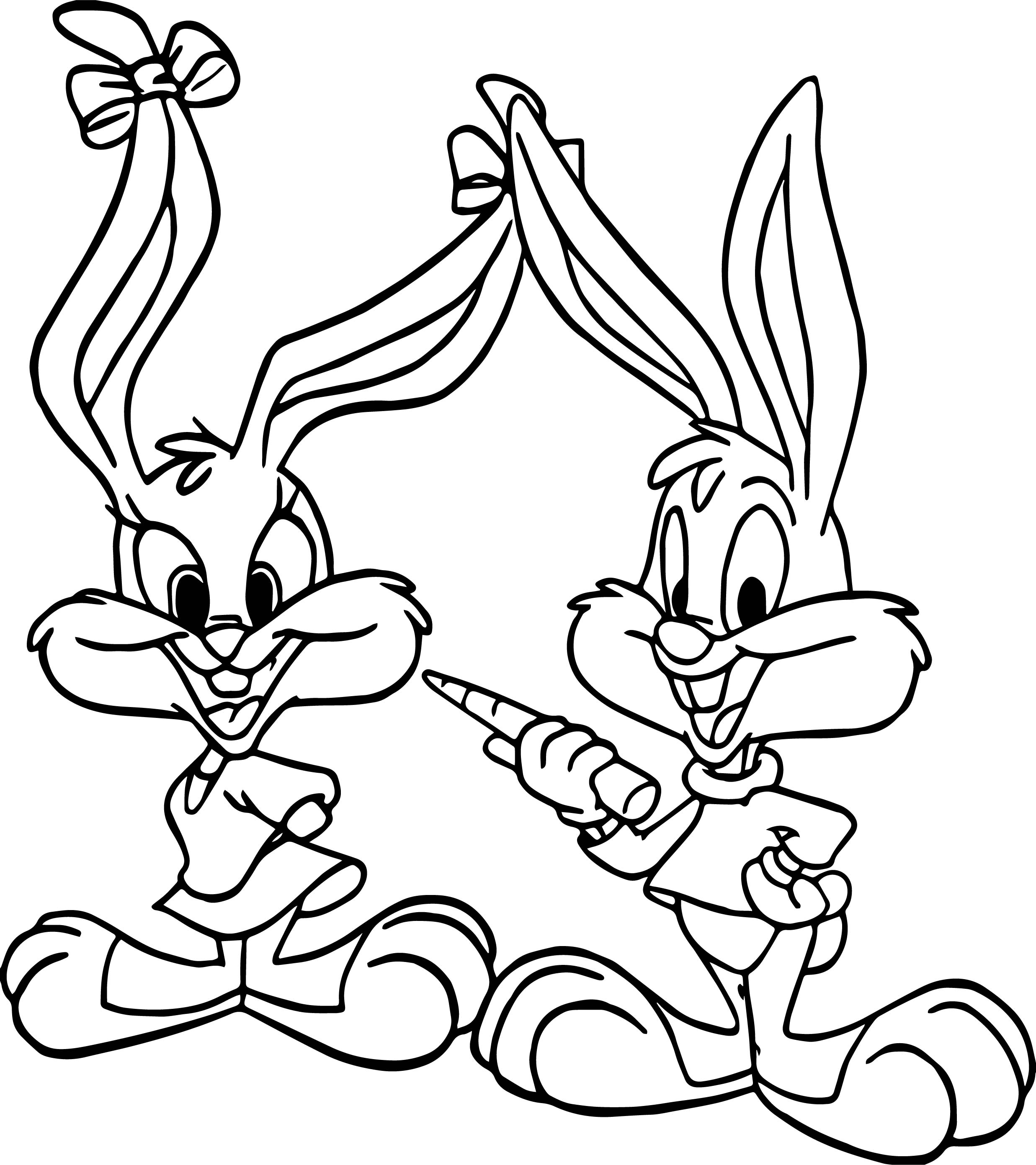2474x2783 Baby Looney Tunes Coloring Pages Bugs Bunny Laughing Cartoon