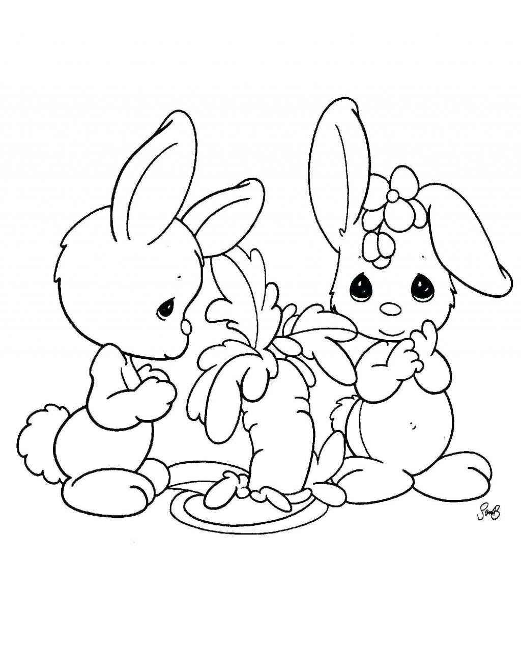 1024x1267 Baby Bunny Coloring Pages