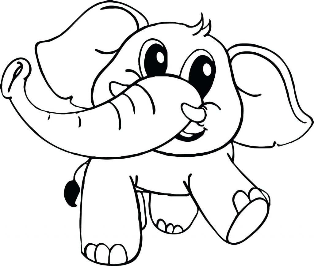 1024x869 Happy Cartoon Elephant Pictures To Print Color