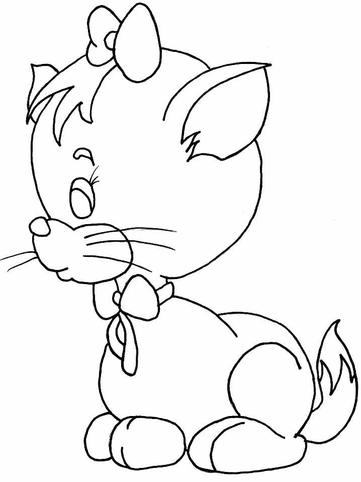 718x957 Cute Baby Cat Coloring Pages Coloring Pages
