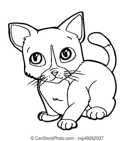 450x470 Cute Baby Cat Colouring Pages Kitty Coloring Page Kitten