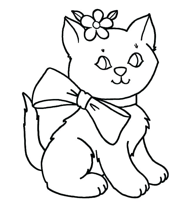 600x734 Baby Cat Coloring Pages