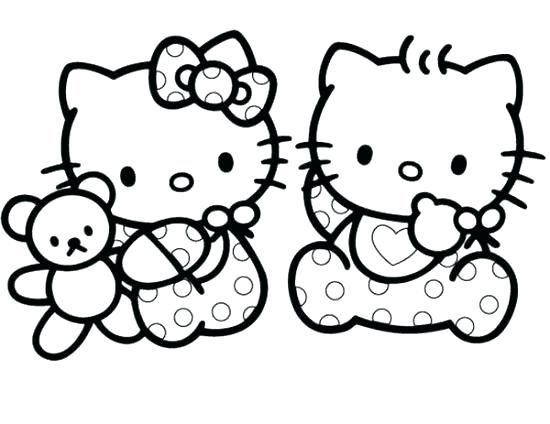 550x424 Coloring Pages Kitten