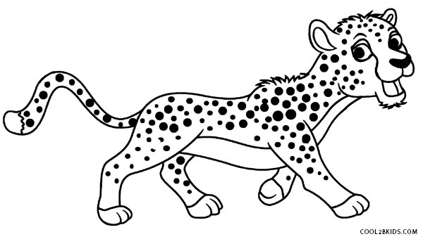 600x340 Coloring Pages Baby Cheetah Printable Cheetah Coloring Pages