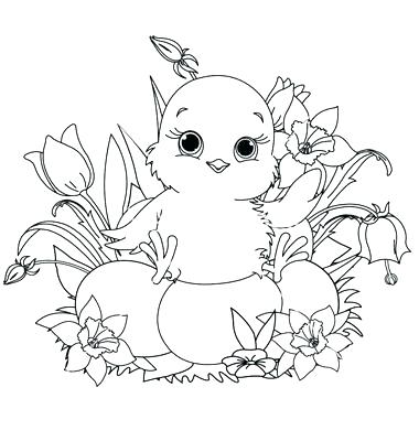 380x400 How To Draw A Chick Step Coloring Page Free Girl Pages Pdf