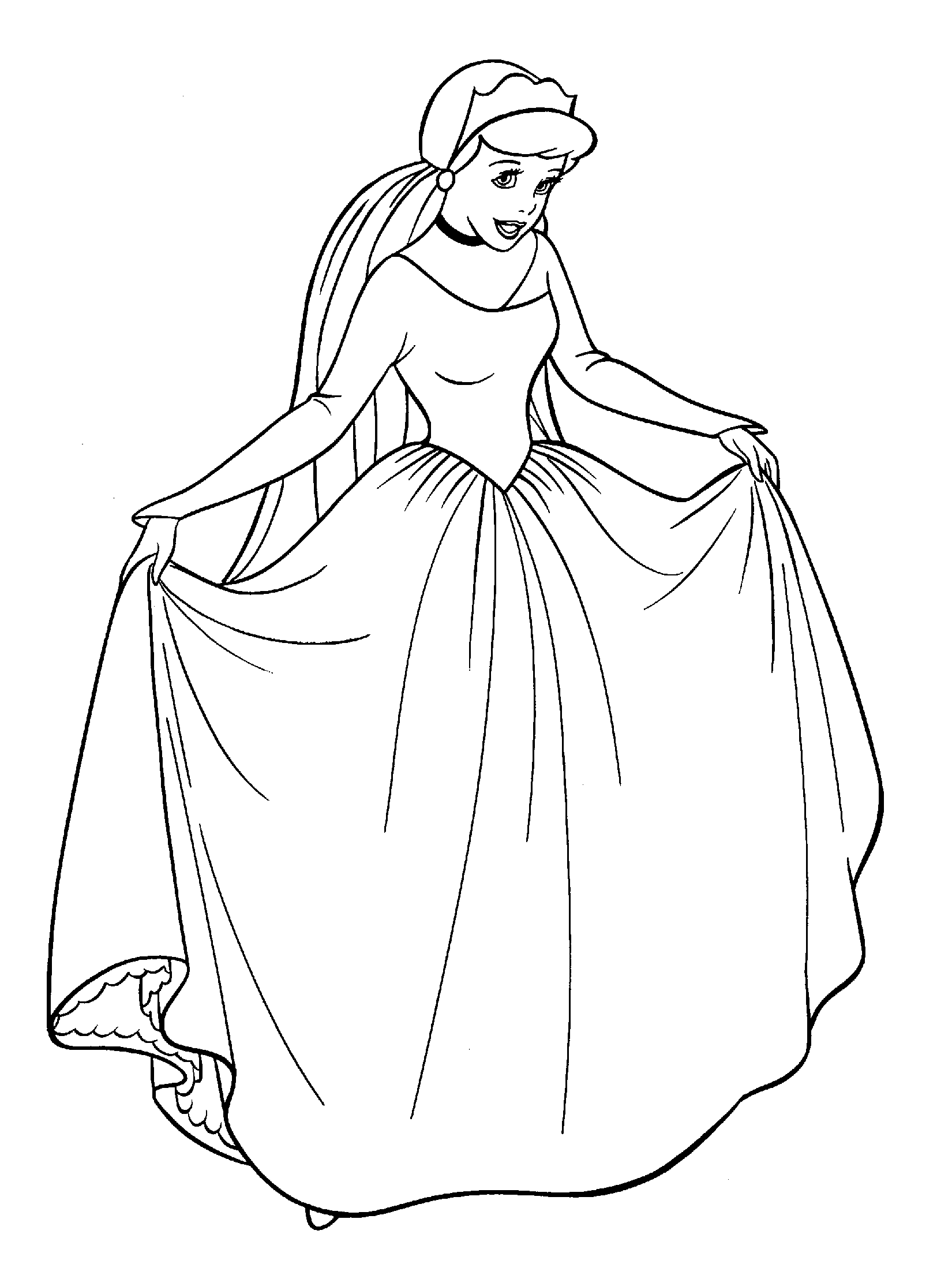 1650x2190 Printable Cinderella Coloring Pages