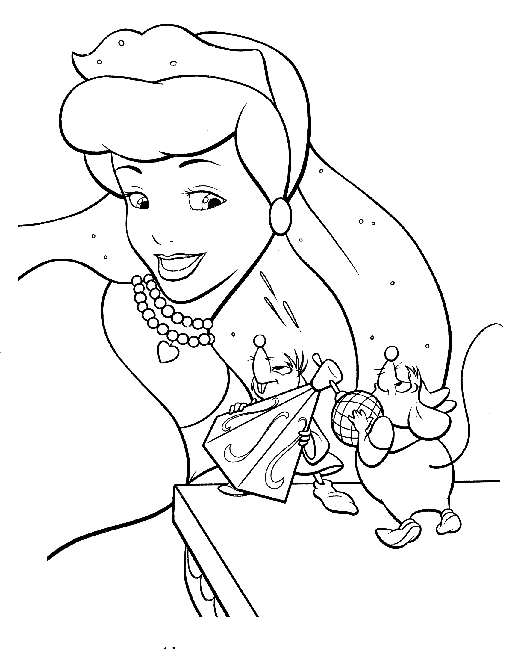 1700x2200 Cinderella Coloring Pages