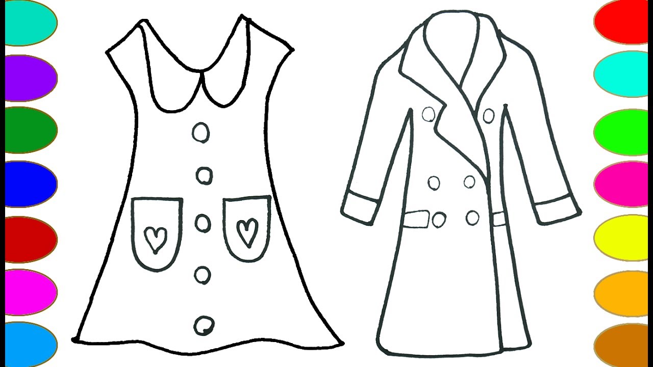 1280x720 Dress,coat Glitter Coloring Pages For Girls Learning To Color