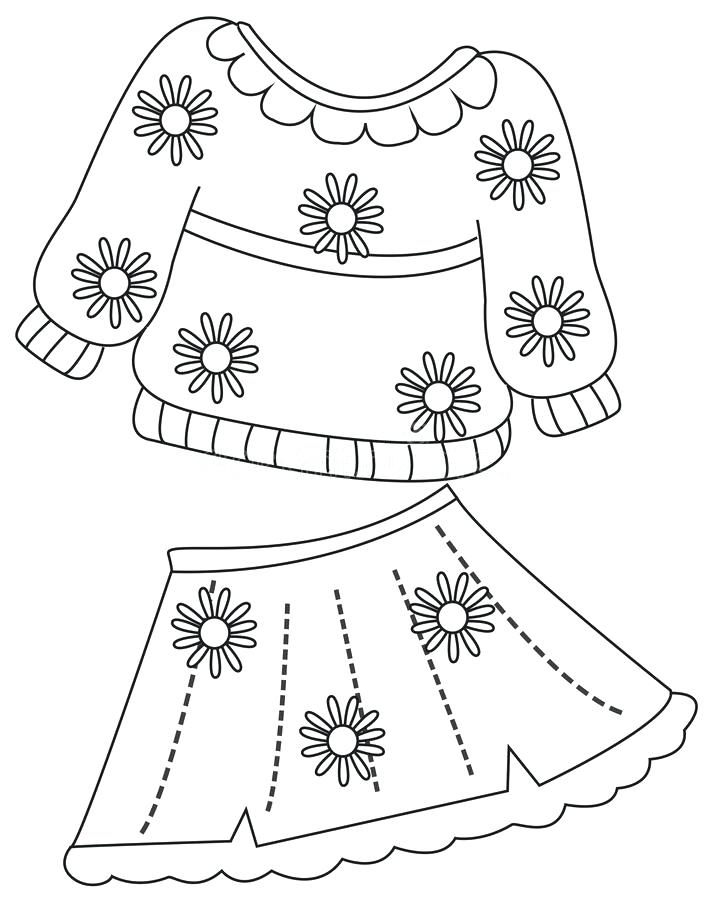 708x900 Clothes Coloring Page