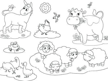 440x330 Baby Cow Coloring Pages