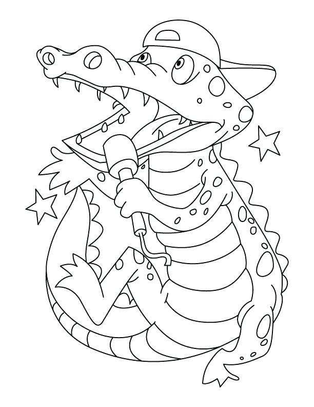 612x792 Coloring Crocodile Crocodile Coloring Page For Kids Online