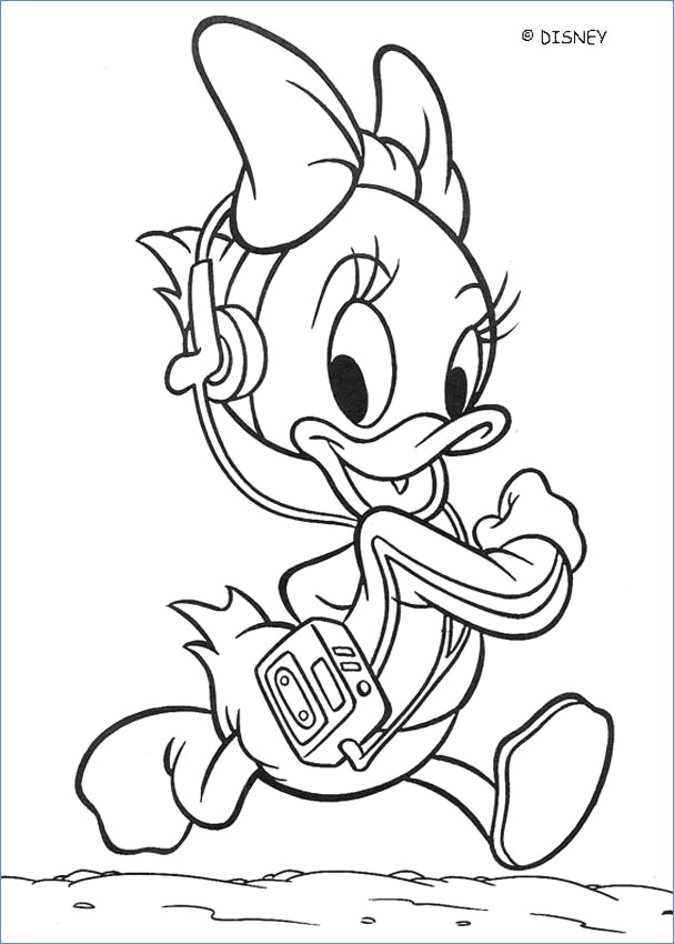 607x850 Baby Donald Duck Ice Cream Disney Coloring Pages