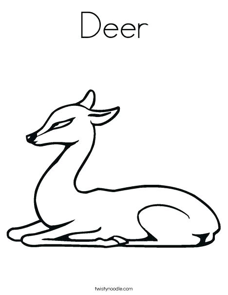 468x605 Deer Coloring Page Deer Coloring Picture Deer Sitting Coloring