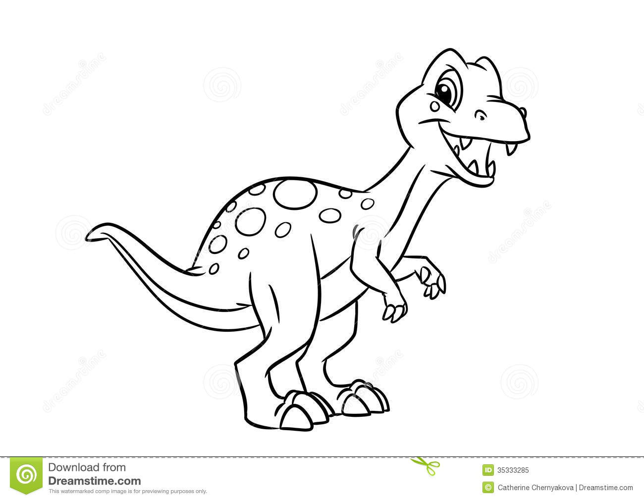 1300x1012 Cartoon Dinosaur Coloring Pages Tyrannosaurus Rex Stock