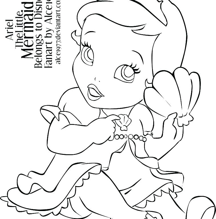 757x768 Baby Disney Princess Coloring Pages Page Simple At Download Sheets