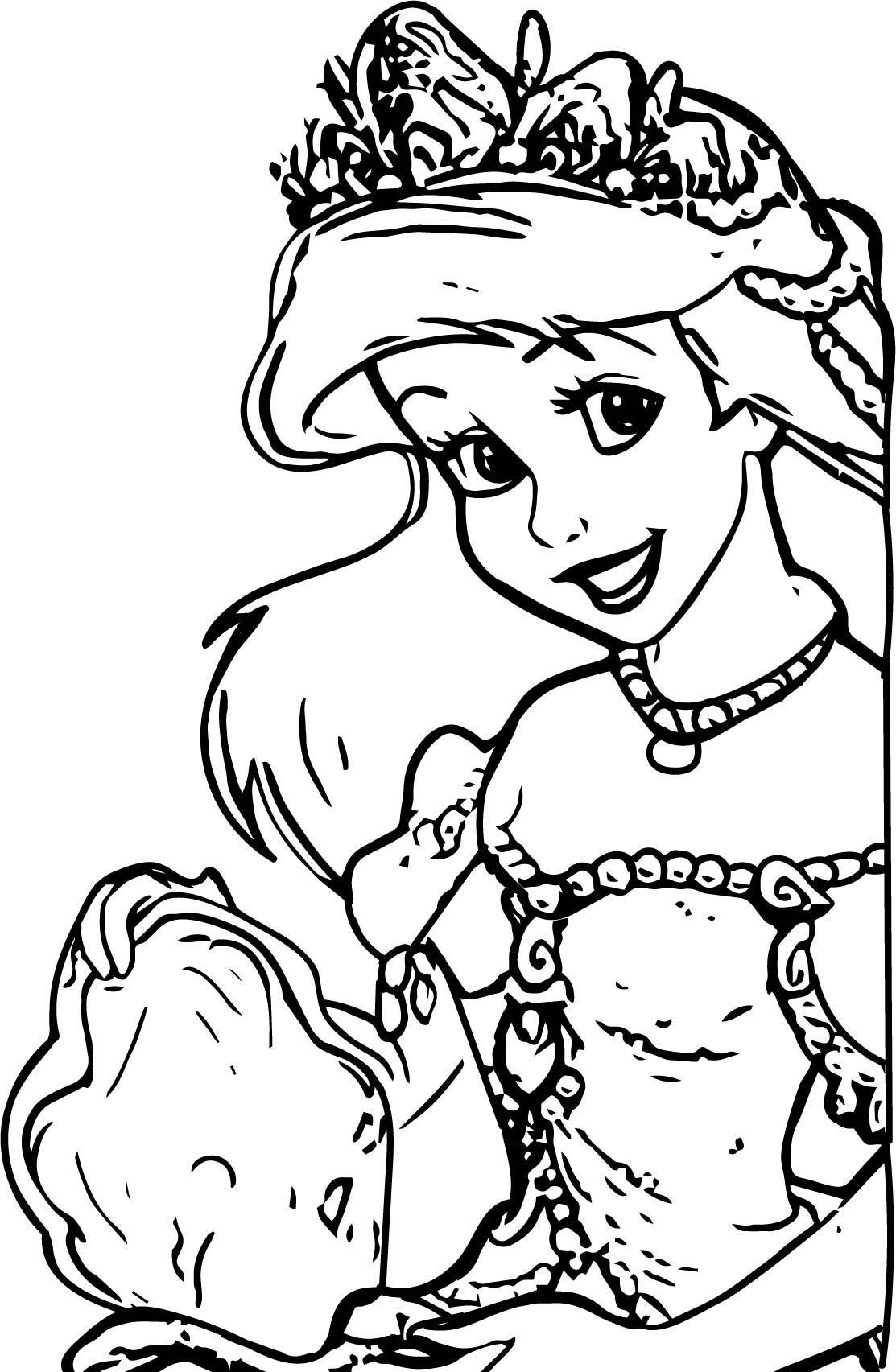 1113x1705 Baby Disney Princess Ariel Coloring Page Wecoloringpage