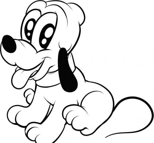 520x480 Disney Pluto Coloring Pages