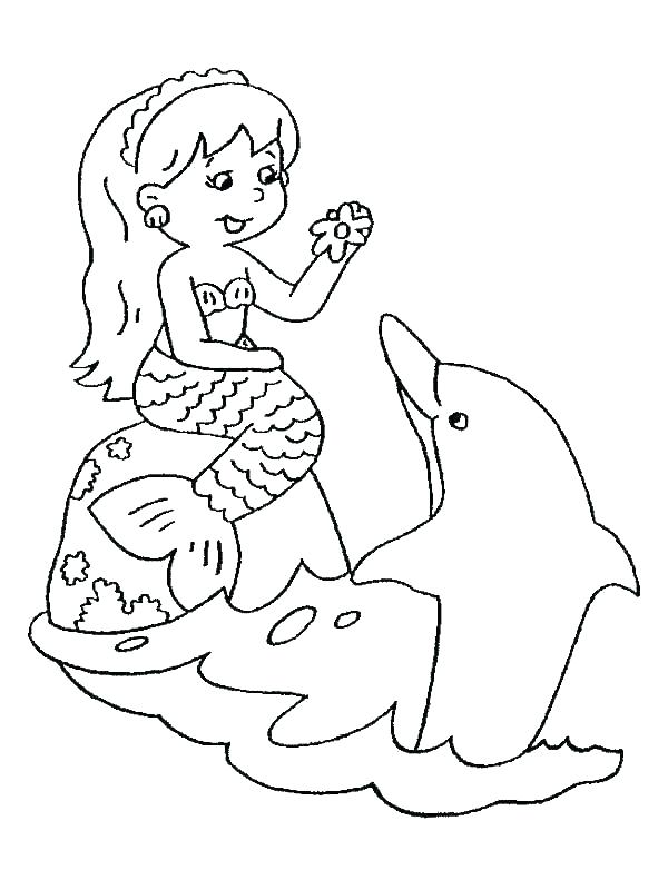 600x800 Coloring Pages Dolphins