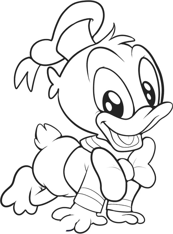 550x744 Baby Donald Duck Smile Coloring Page To Go With Our Reading
