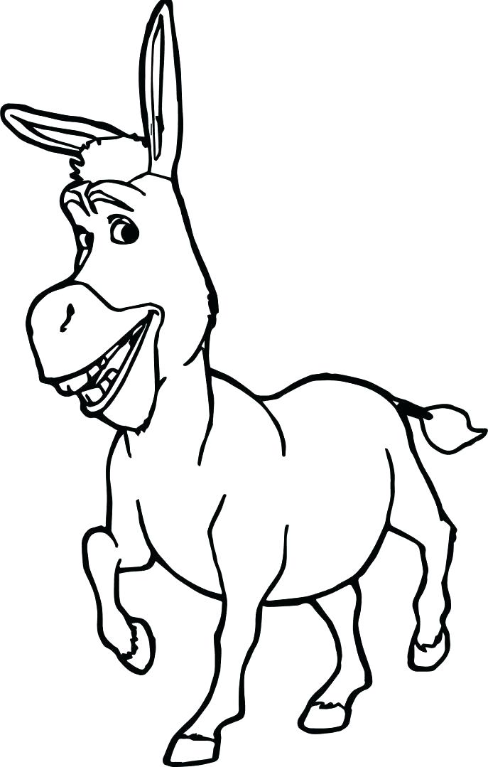 687x1079 Donkey Coloring Page Coloring Pages Medium Size Of Page Book