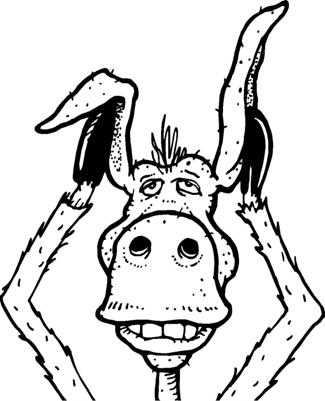 1050x1294 Free Printable Donkey Coloring Pages For Kids