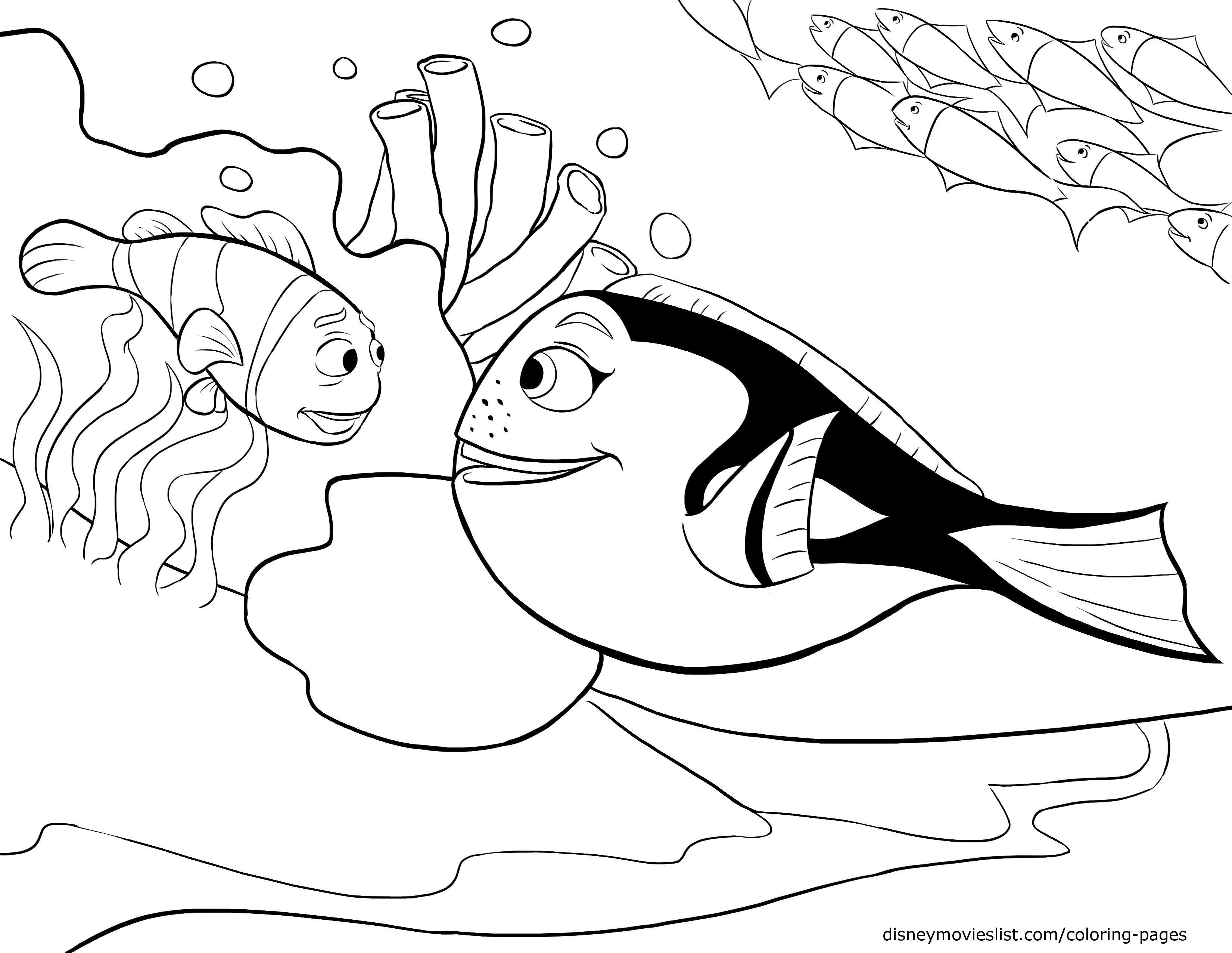 3300x2550 Finding Nemo Coloring Pages