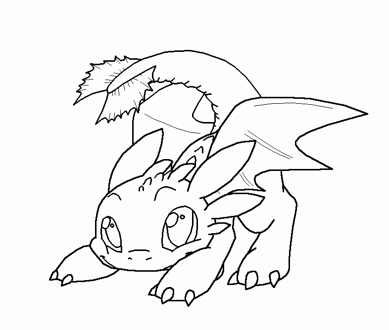 786x668 How To Train Your Dragon Toothless Coloring Pages Baby Dragon