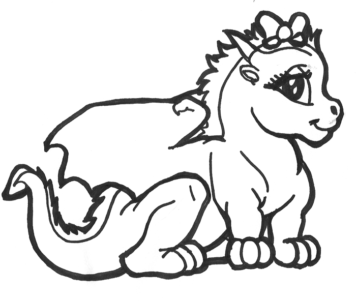 700x592 Baby Dragon Coloring Pages