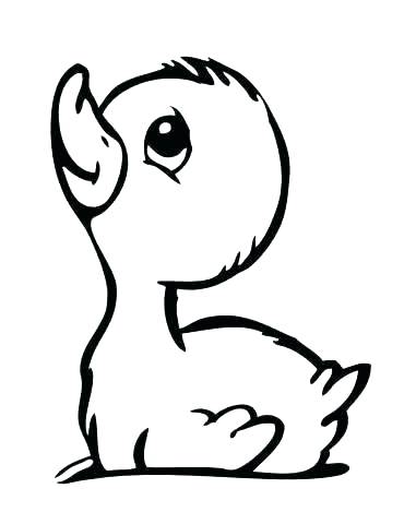 370x480 Coloring Duckling Coloring Pages Baby Duck Pin Drawn Free Ugly