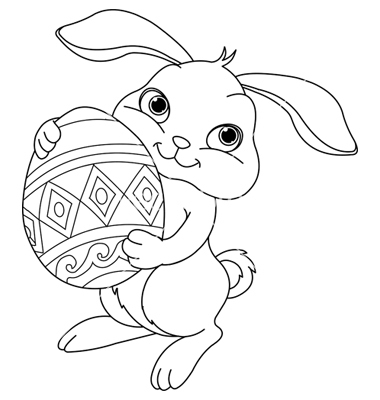 380x400 Best Easter Bunny Coloring Pages Cute Easter Bunny New Easter