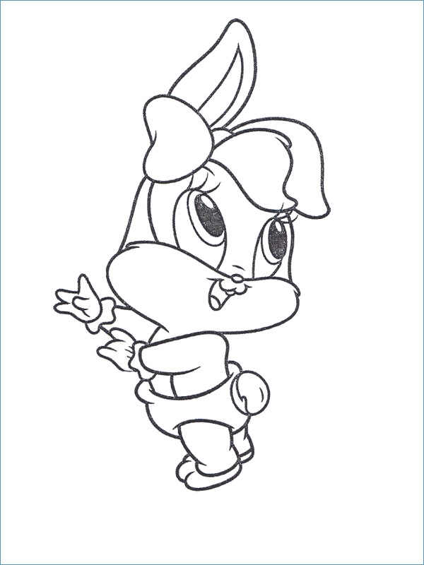 600x800 Little Girl Feeding Easter Bunny Coloring Page