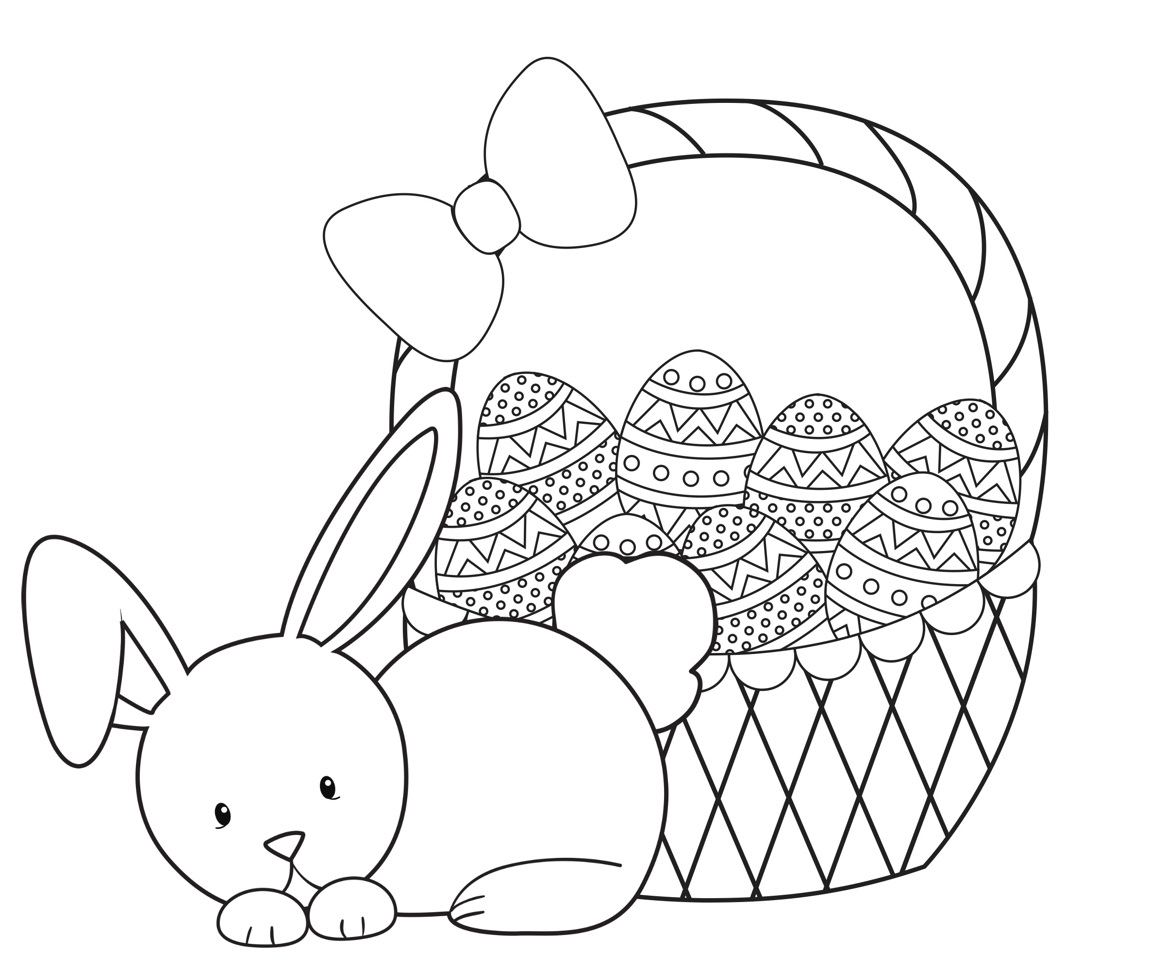 2400x2000 Baby Bunny Coloring Pages Printable