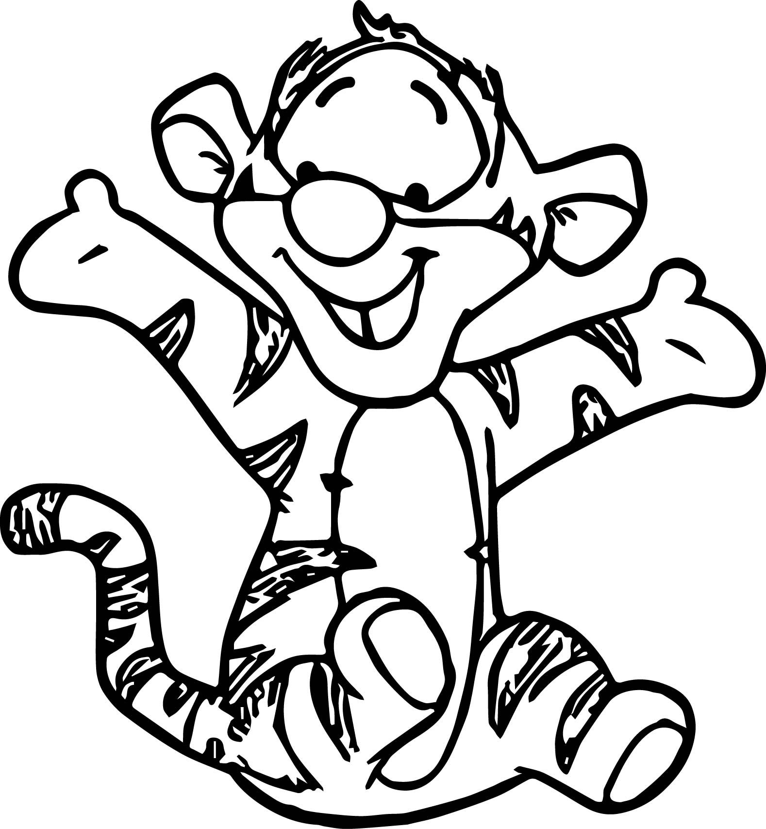 1578x1707 Baby Winnie The Pooh Tigger Coloring Pages Bourseauxkamas Com