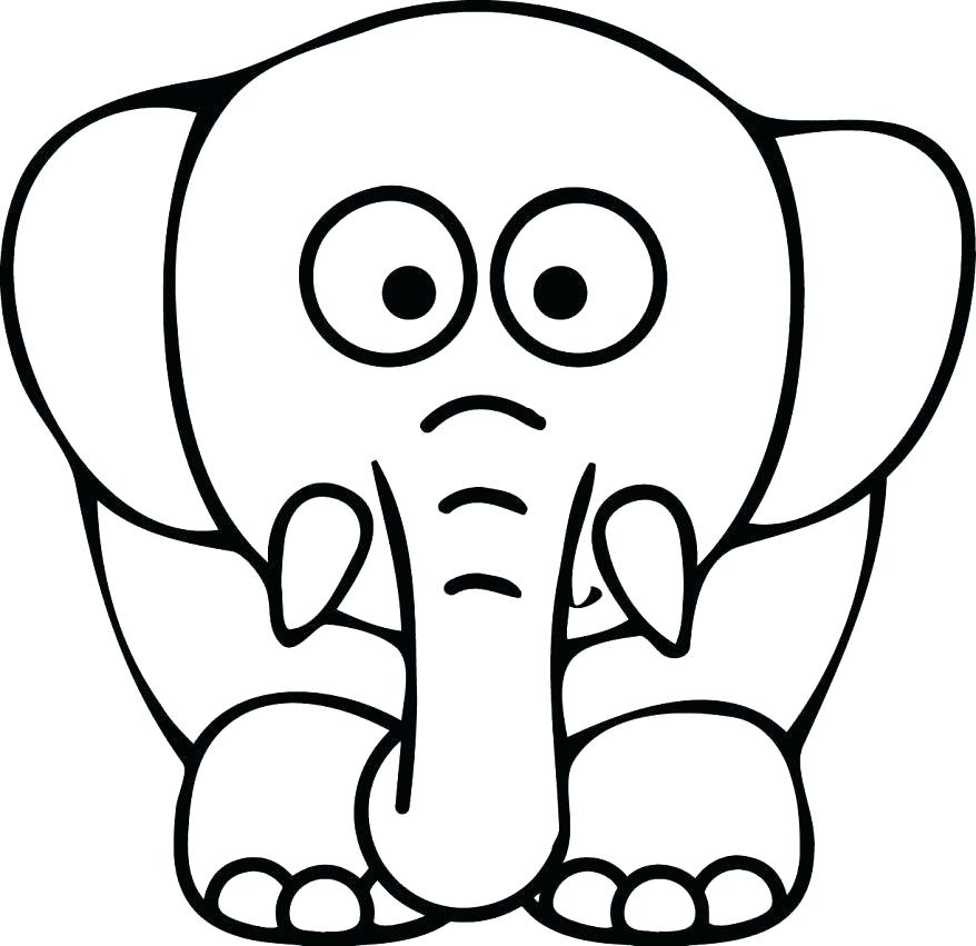 878x851 Coloring Page Of An Elephant Elephant Coloring Page Coloring Pages