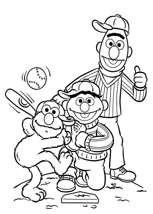 600x839 Printable Elmo Coloring Pages Baseball Coloring Pages And Friends